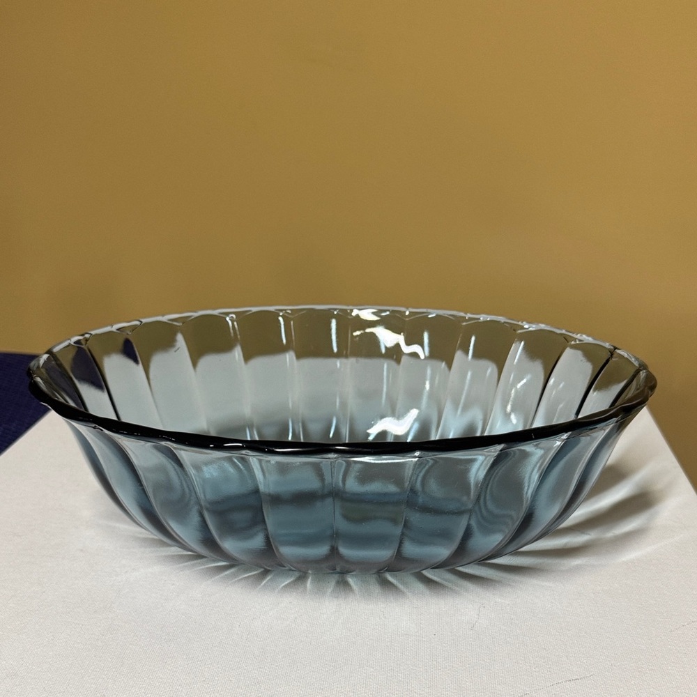 Fenton Federal Blue "American Legacy Collection" Oval Bowl 11” U.V. Reactive